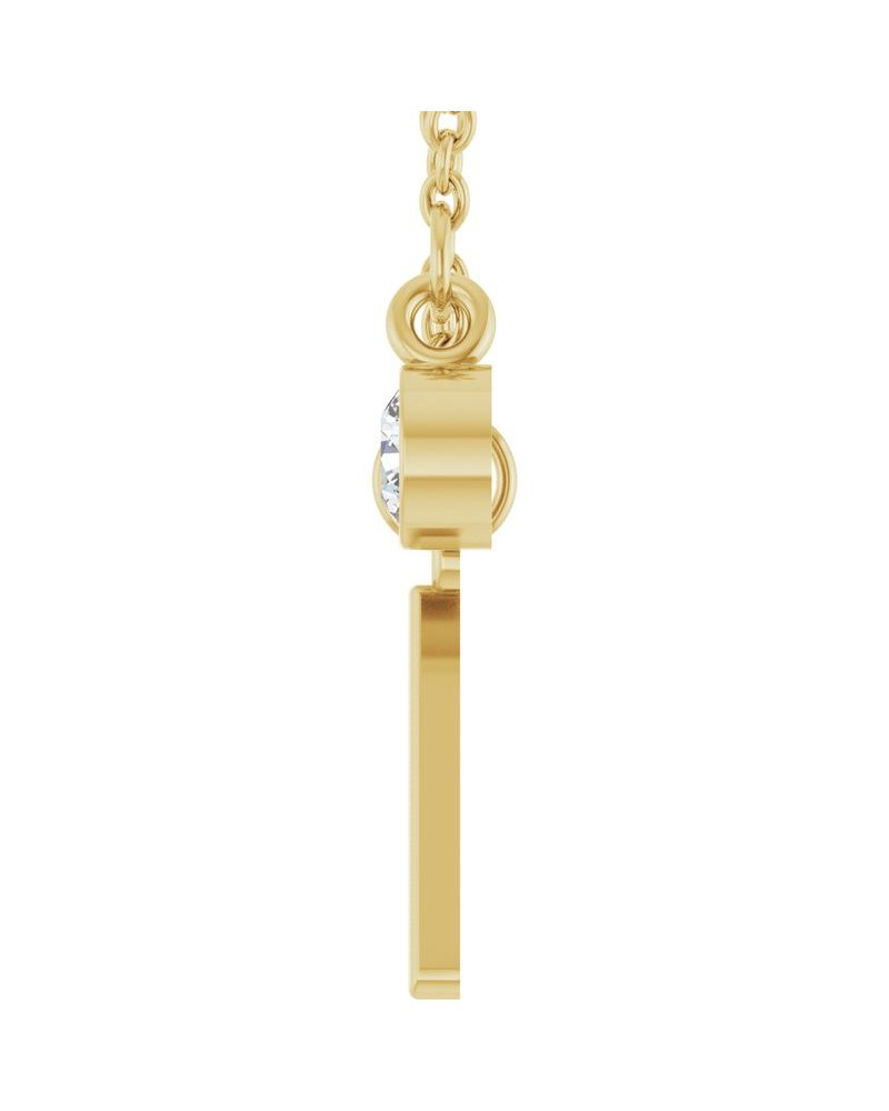 Colar Inicial Cravejado em Ouro 14k com Diamantes de Laboratório – Modelo 2