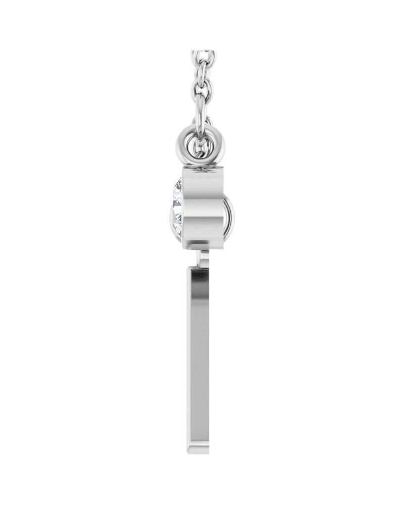 Colar Inicial Cravejado em Ouro 14k com Diamantes de Laboratório – Modelo 2