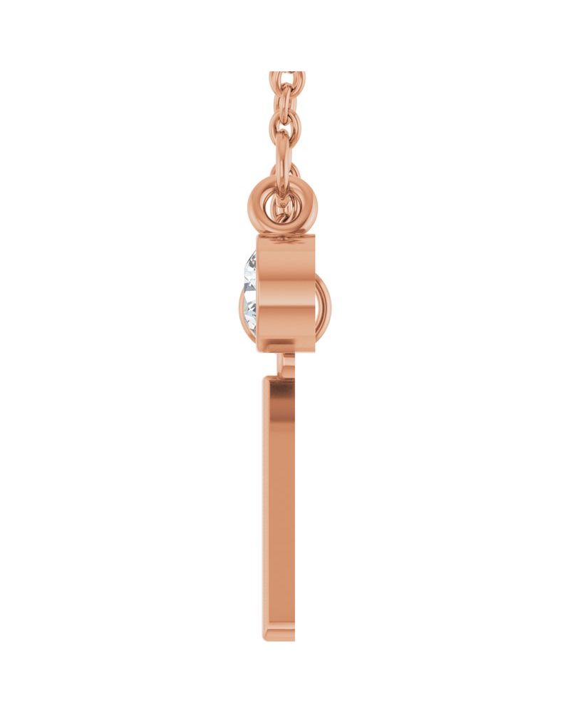 Colar Inicial Cravejado em Ouro 14k com Diamantes de Laboratório – Modelo 2