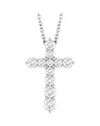 Colar Cruz Cravejado em Ouro 14k com Diamantes de Laboratório – Modelo 4