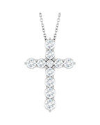 Colar Cruz Cravejado em Ouro 14k com Diamantes de Laboratório – Modelo 4