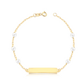 Pulseira Placa Quad/pef 3MM/ELO Clássico 13 — Ouro 10K