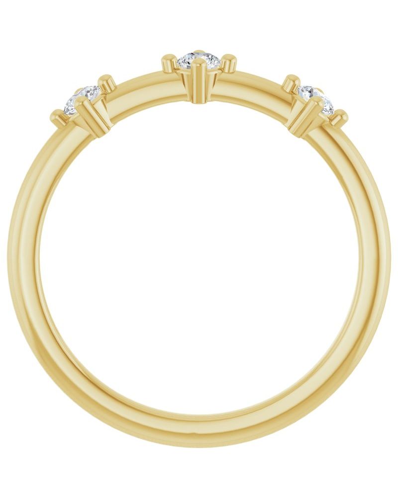 Anel Família Empilhável em Ouro 14k com Diamantes de Laboratório – Modelo 4