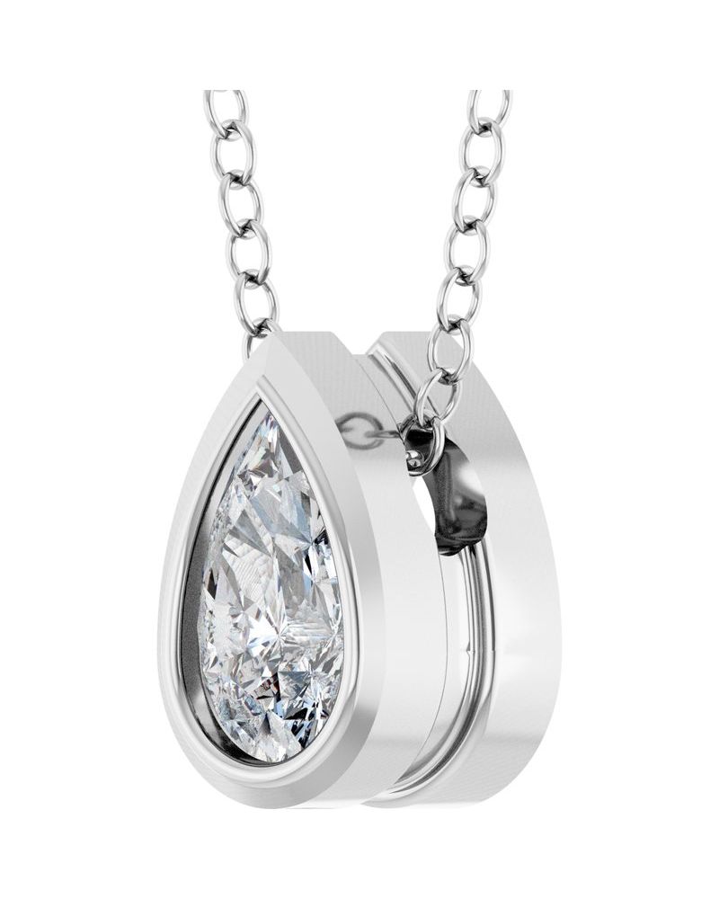 Colar Solitário em Ouro 14k com Diamantes de Laboratório – Modelo 8