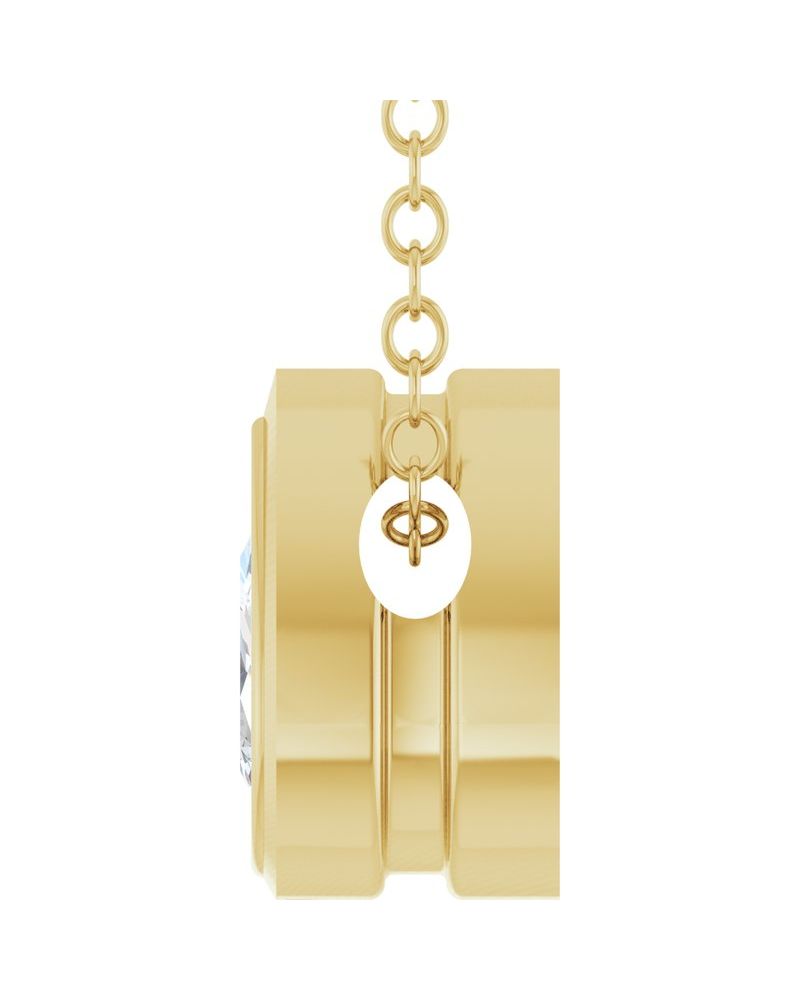 Colar Solitário em Ouro 14k com Diamantes de Laboratório – Modelo 8
