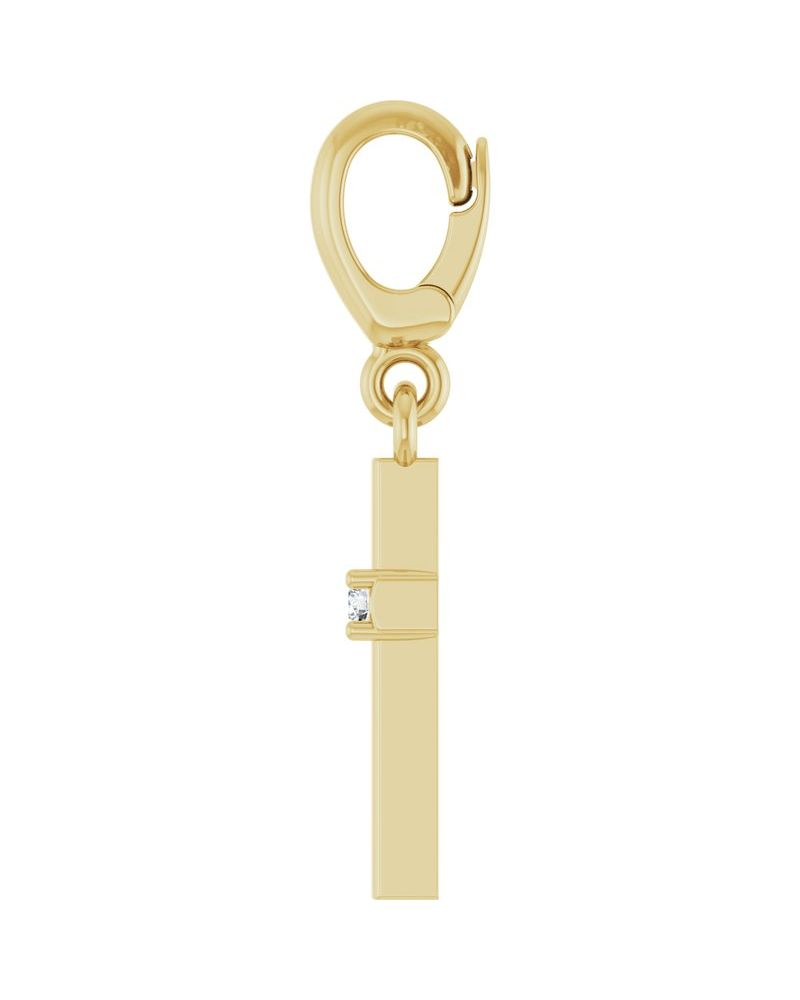 Pingente Cruz Cravejado em Ouro 14k com Diamantes de Laboratório – Modelo 8