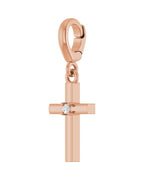 Pingente Cruz Cravejado em Ouro 14k com Diamantes de Laboratório – Modelo 8