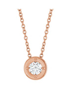 Colar Garras Pontudas Solitário Estilo Bezel em Ouro 14k com Diamantes de Laboratório – Modelo 3