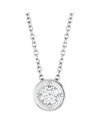 Colar Garras Pontudas Solitário Estilo Bezel em Ouro 14k com Diamantes de Laboratório – Modelo 3