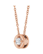 Colar Garras Pontudas Solitário Estilo Bezel em Ouro 14k com Diamantes de Laboratório – Modelo 3