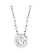 Colar Garras Pontudas Solitário Estilo Bezel em Ouro 14k com Diamantes de Laboratório – Modelo 3