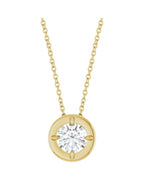 Colar Garras Pontudas Solitário Estilo Bezel em Ouro 14k com Diamantes de Laboratório – Modelo 3