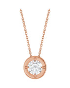 Colar Garras Pontudas Solitário Estilo Bezel em Ouro 14k com Diamantes de Laboratório – Modelo 3