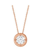 Colar Garras Pontudas Solitário Estilo Bezel em Ouro 14k com Diamantes de Laboratório – Modelo 3
