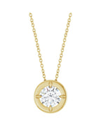 Colar Garras Pontudas Solitário Estilo Bezel em Ouro 14k com Diamantes de Laboratório – Modelo 3
