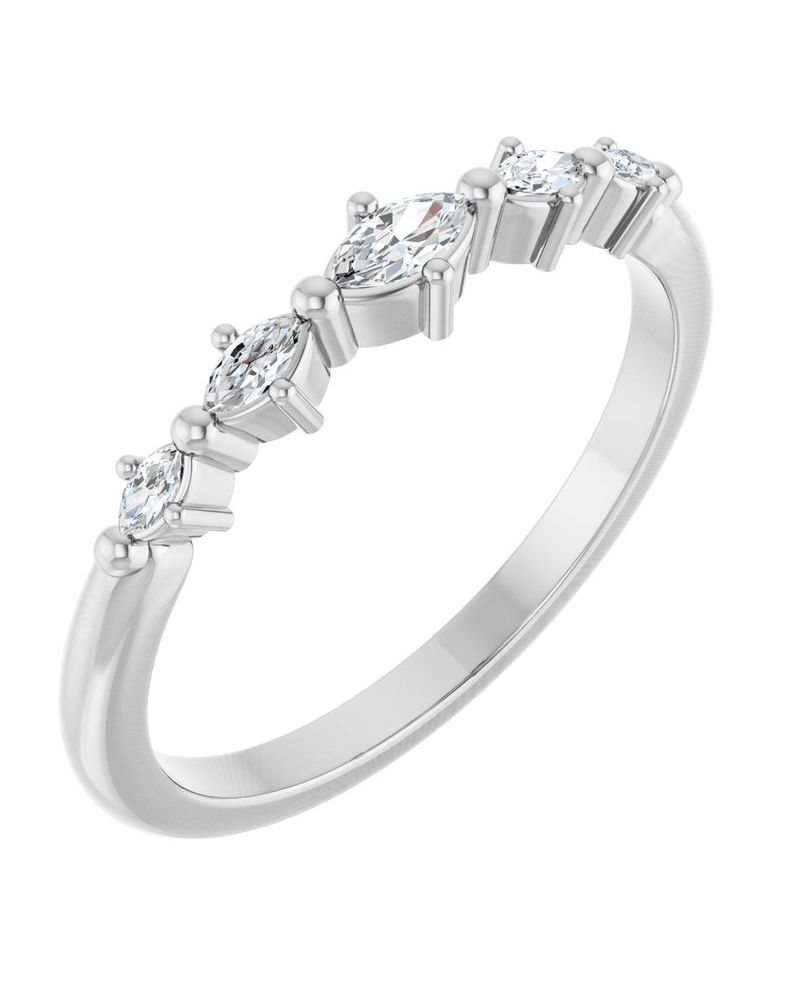 Anel Empilhável em Ouro 14k com Diamantes de Laboratório – Modelo 7