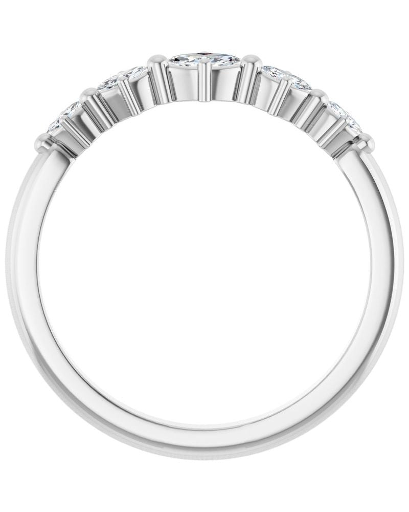 Anel Empilhável em Ouro 14k com Diamantes de Laboratório – Modelo 7