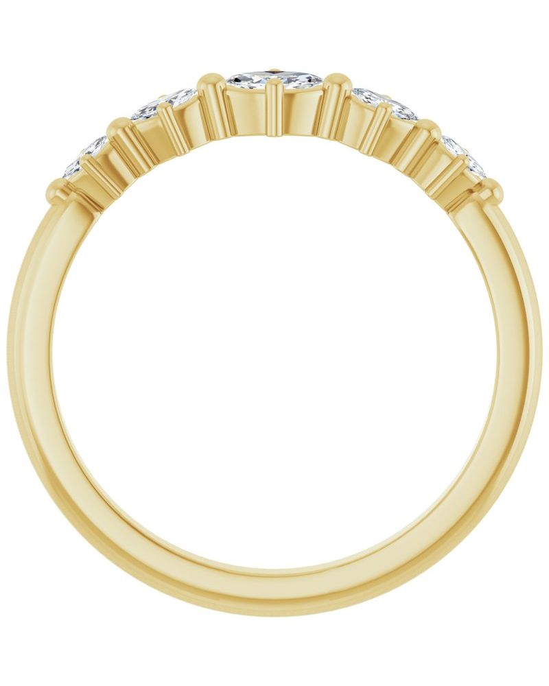 Anel Empilhável em Ouro 14k com Diamantes de Laboratório – Modelo 7