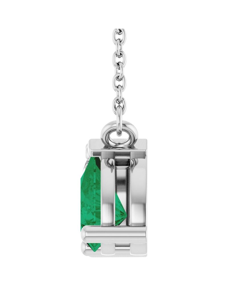 Colar Duas Pedras em Ouro 14k com Diamantes de Laboratório