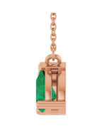 Colar Duas Pedras em Ouro 14k com Diamantes de Laboratório