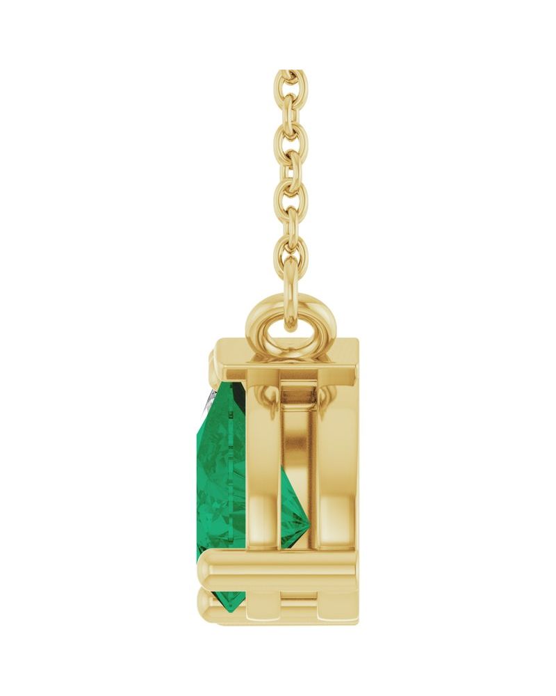 Colar Duas Pedras em Ouro 14k com Diamantes de Laboratório