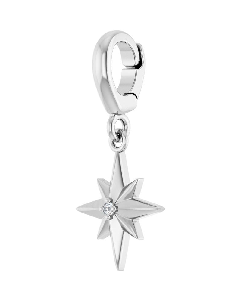 Pingente Estrela Cravejado em Ouro 14k com Diamantes de Laboratório