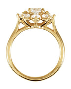 Anel Cluster em Ouro 14k com Diamantes Naturais – Modelo 9
