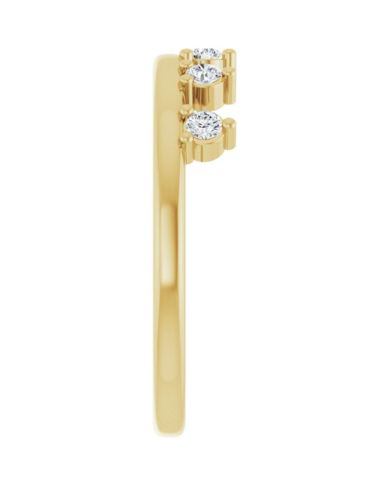 Anel Coroa Cravejado em Ouro 14k com Diamantes de Laboratório