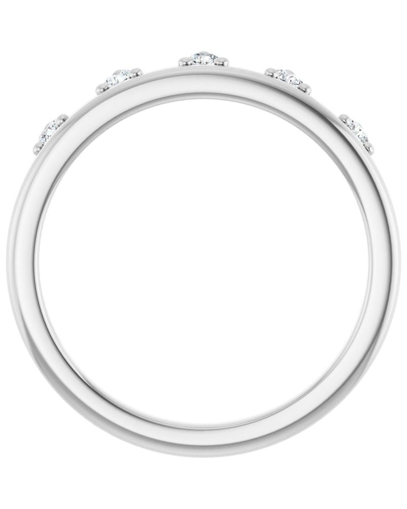 Anel Coroa Cravejado em Ouro 14k com Diamantes Naturais