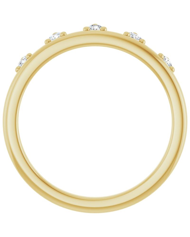 Anel Coroa Cravejado em Ouro 14k com Diamantes Naturais