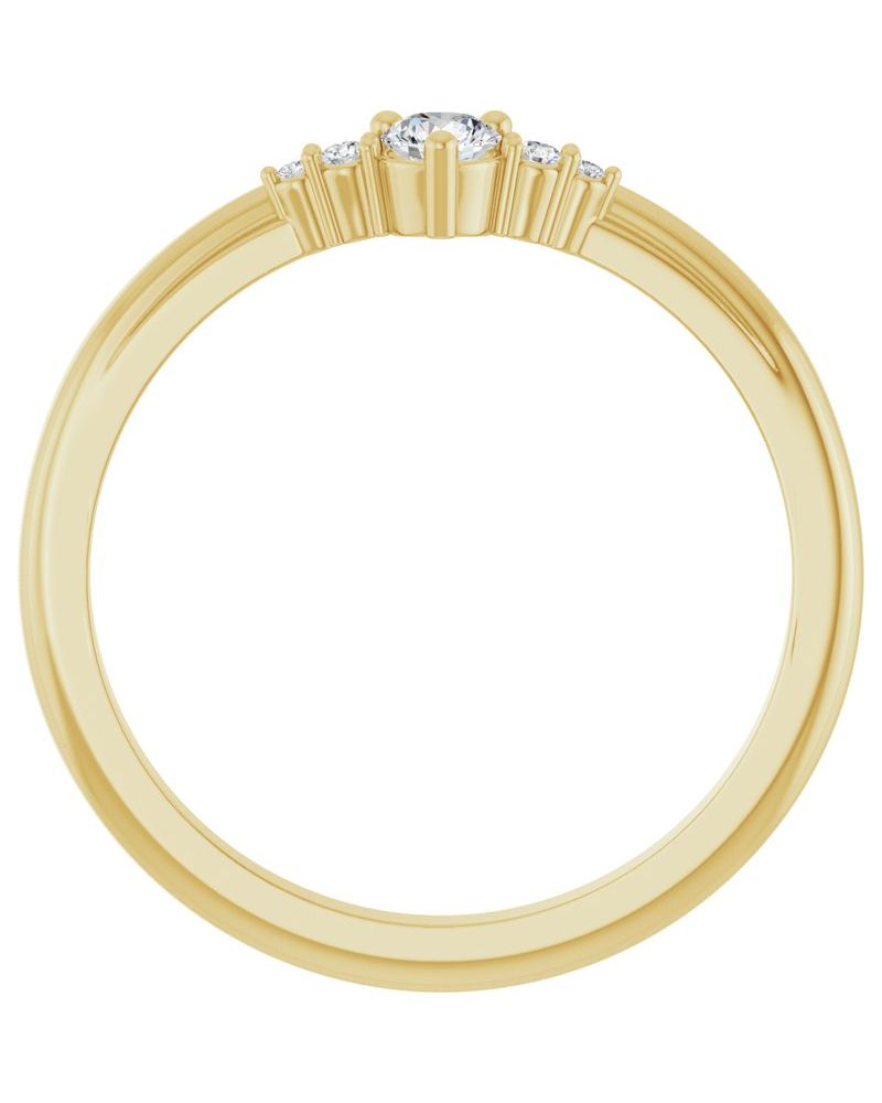 Anel Pedra do Mês Cravejado em Ouro 14k com Diamantes de Laboratório
