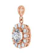 Pingente Halo em Ouro 14k com Diamantes de Laboratório – Modelo 5