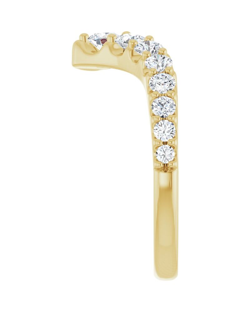Anel Bypass Degradê em Ouro 14k com Diamantes Naturais