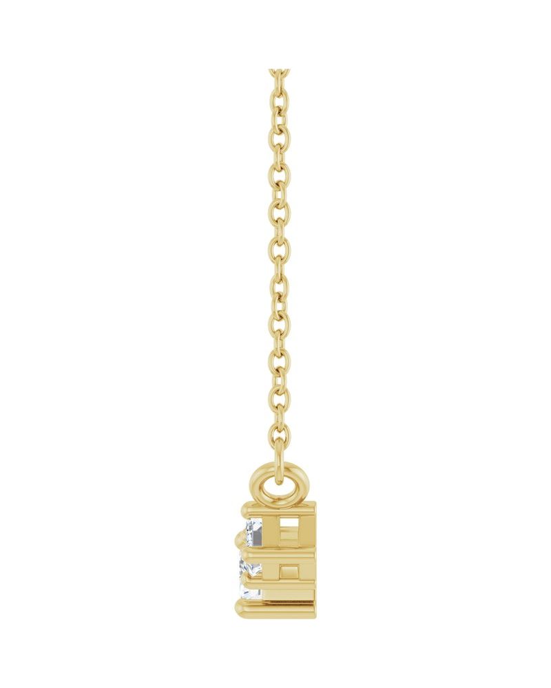 Colar Três Pedras em Ouro 14k com Diamantes de Laboratório – Modelo 3