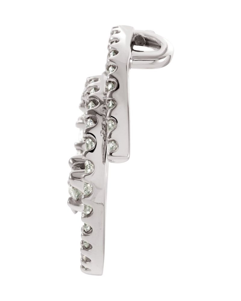 Pingente Trajetória Espiral em Ouro 14k com Diamantes Naturais