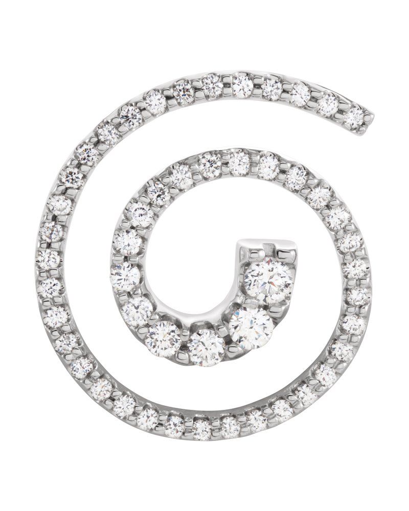 Pingente Trajetória Espiral em Ouro 14k com Diamantes Naturais