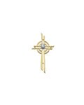 Pingente Cruz em Ouro 14k com Diamantes Naturais – Modelo 21