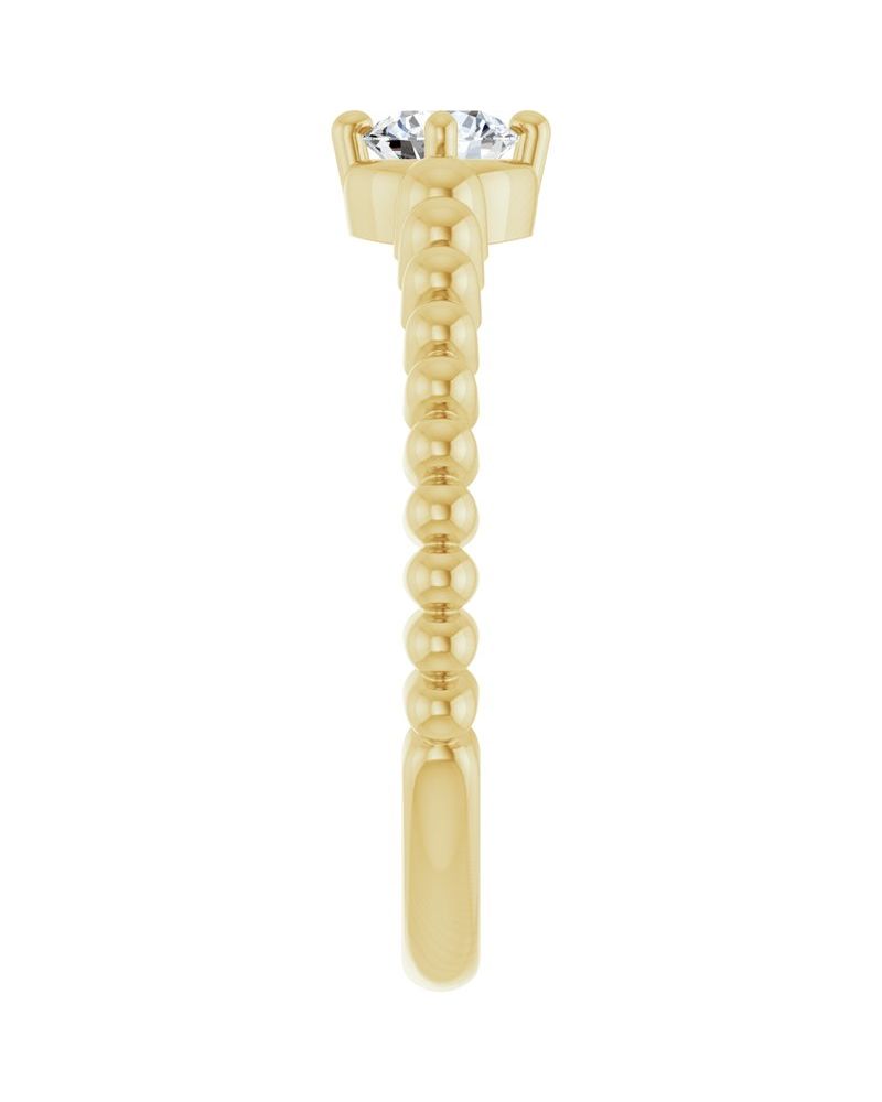 Anel Bolinha Degradê em Ouro 14k com Diamantes de Laboratório