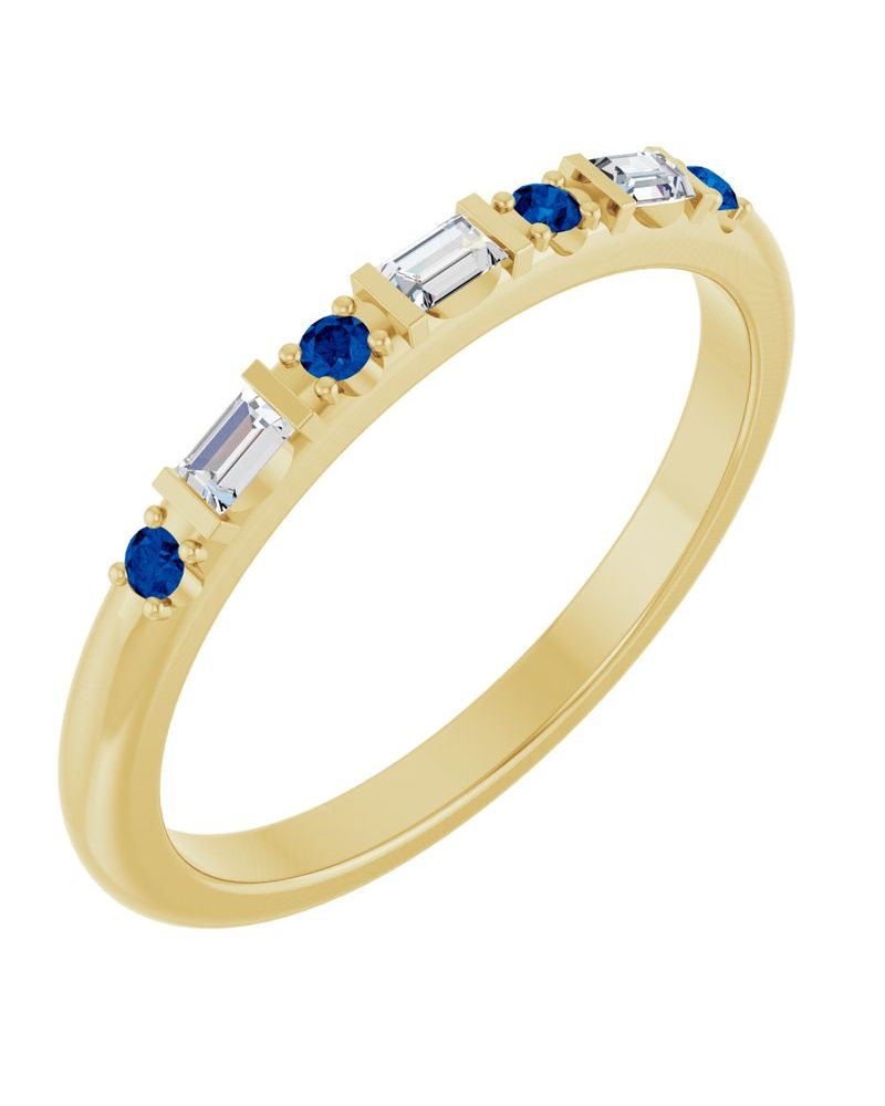Anel Família Empilhável em Ouro 14k com Diamantes de Laboratório