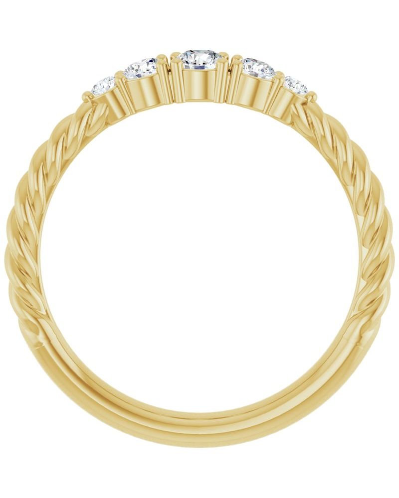 Anel Família Empilhável em Ouro 14k com Diamantes de Laboratório – Modelo 3