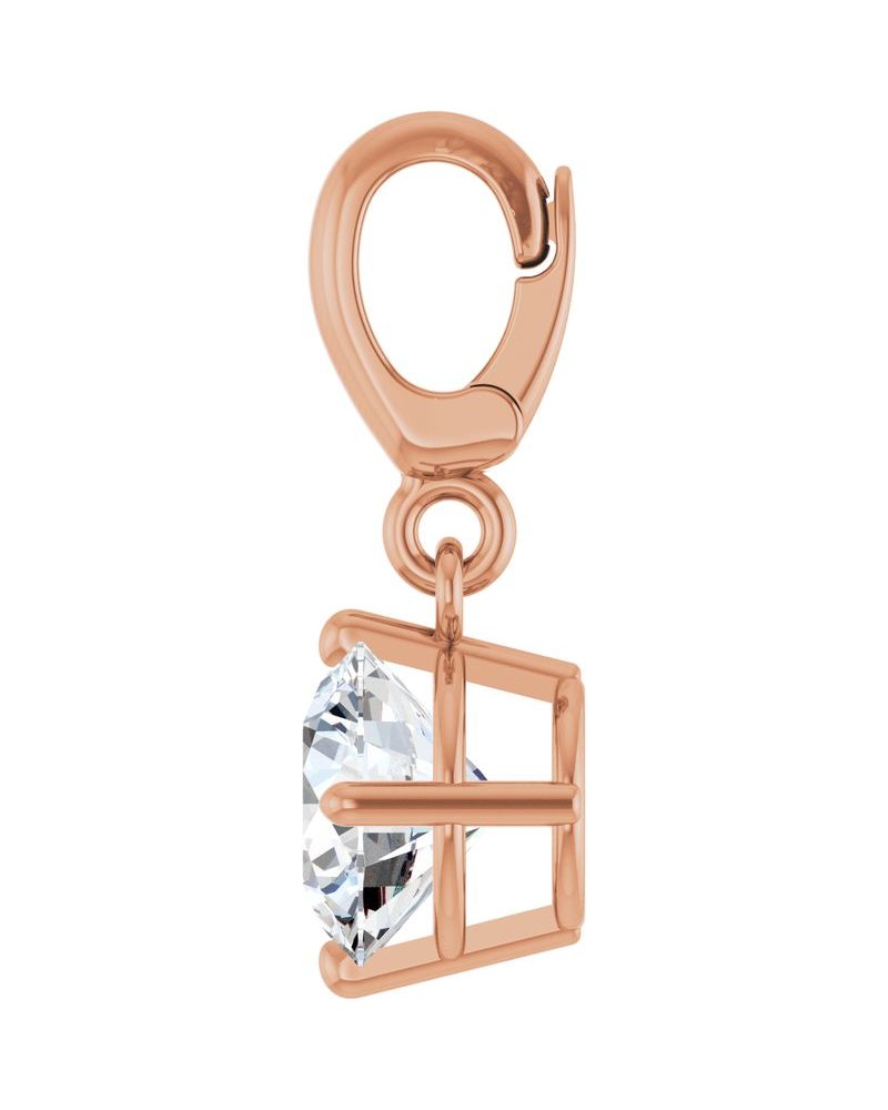 Pingente Solitário em Ouro 14k com Diamantes de Laboratório – Modelo 5