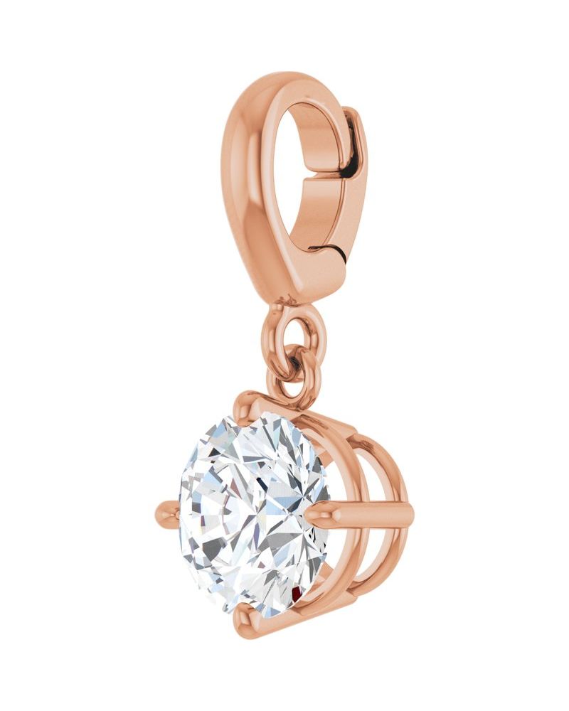 Pingente Solitário em Ouro 14k com Diamantes de Laboratório – Modelo 5