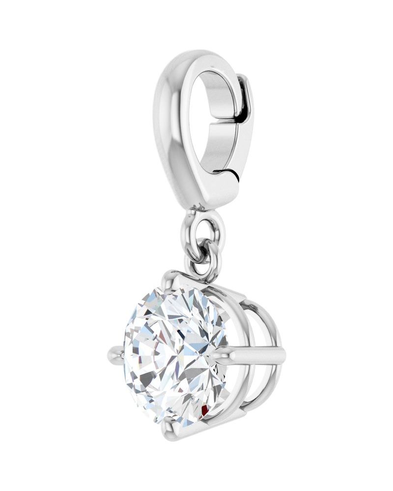 Pingente Solitário em Ouro 14k com Diamantes de Laboratório – Modelo 5