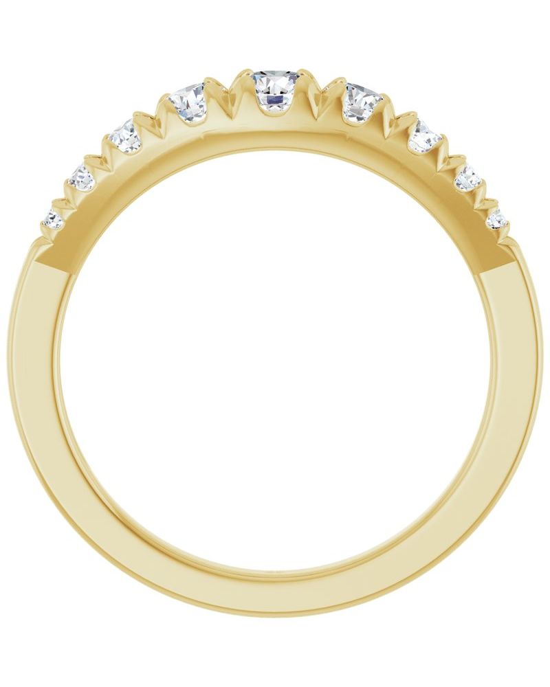 Anel Cravejado em Ouro 14k com Diamantes de Laboratório