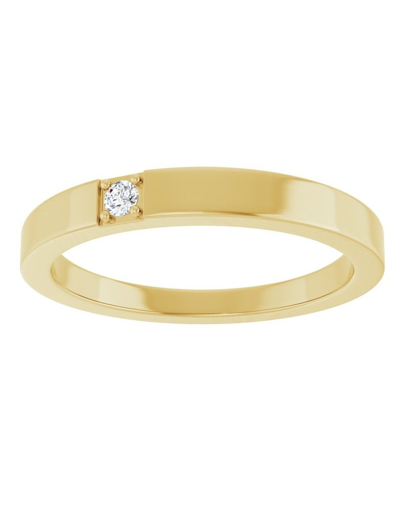 Anel Família Empilhável em Ouro 14k com Diamantes de Laboratório – Modelo 2
