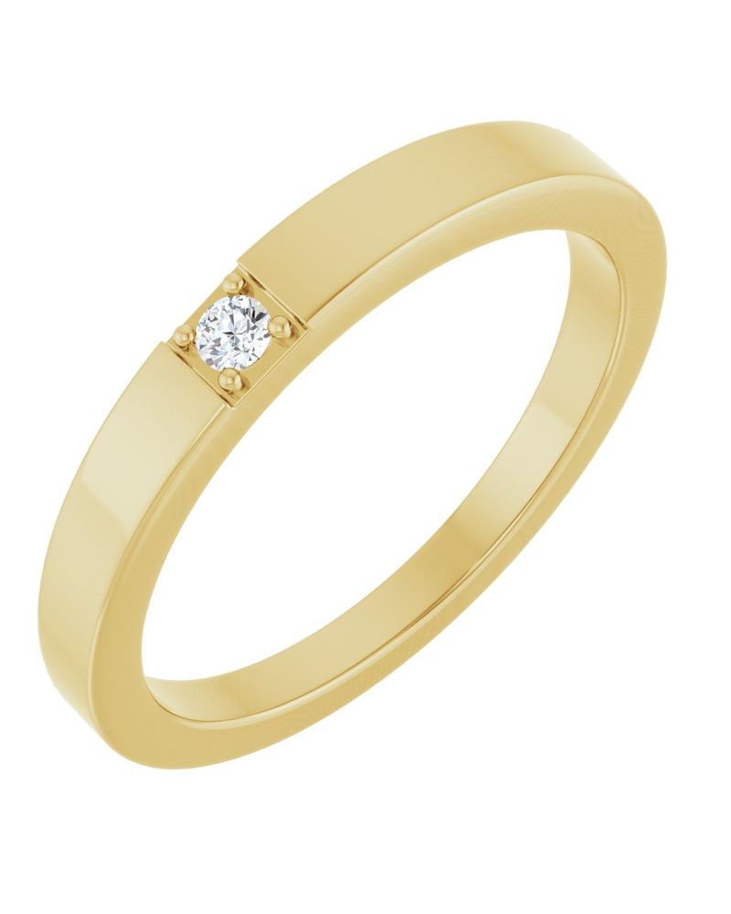 Anel Família Empilhável em Ouro 14k com Diamantes de Laboratório – Modelo 2