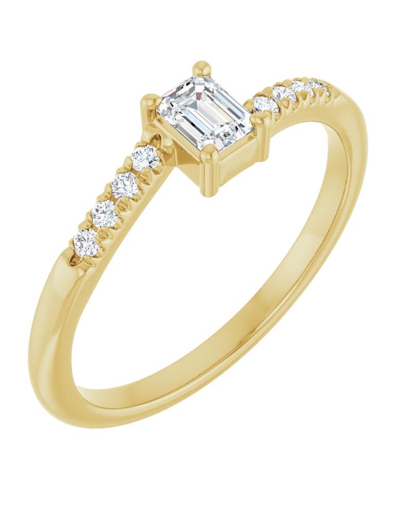 Anel Bypass Cravejado em Ouro 14k com Diamantes Naturais – Modelo 3