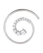 Pingente Trajetória Espiral em Ouro 14k com Diamantes Naturais – Modelo 2