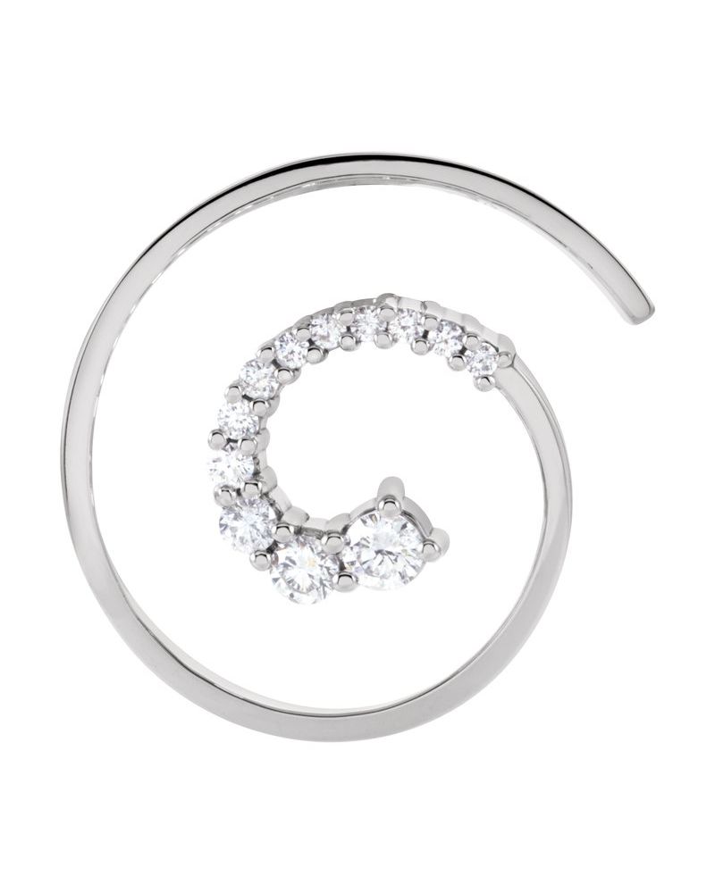 Pingente Trajetória Espiral em Ouro 14k com Diamantes Naturais – Modelo 2