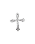 Pingente Cruz Cravejado em Ouro 14k com Diamantes Naturais – Modelo 30